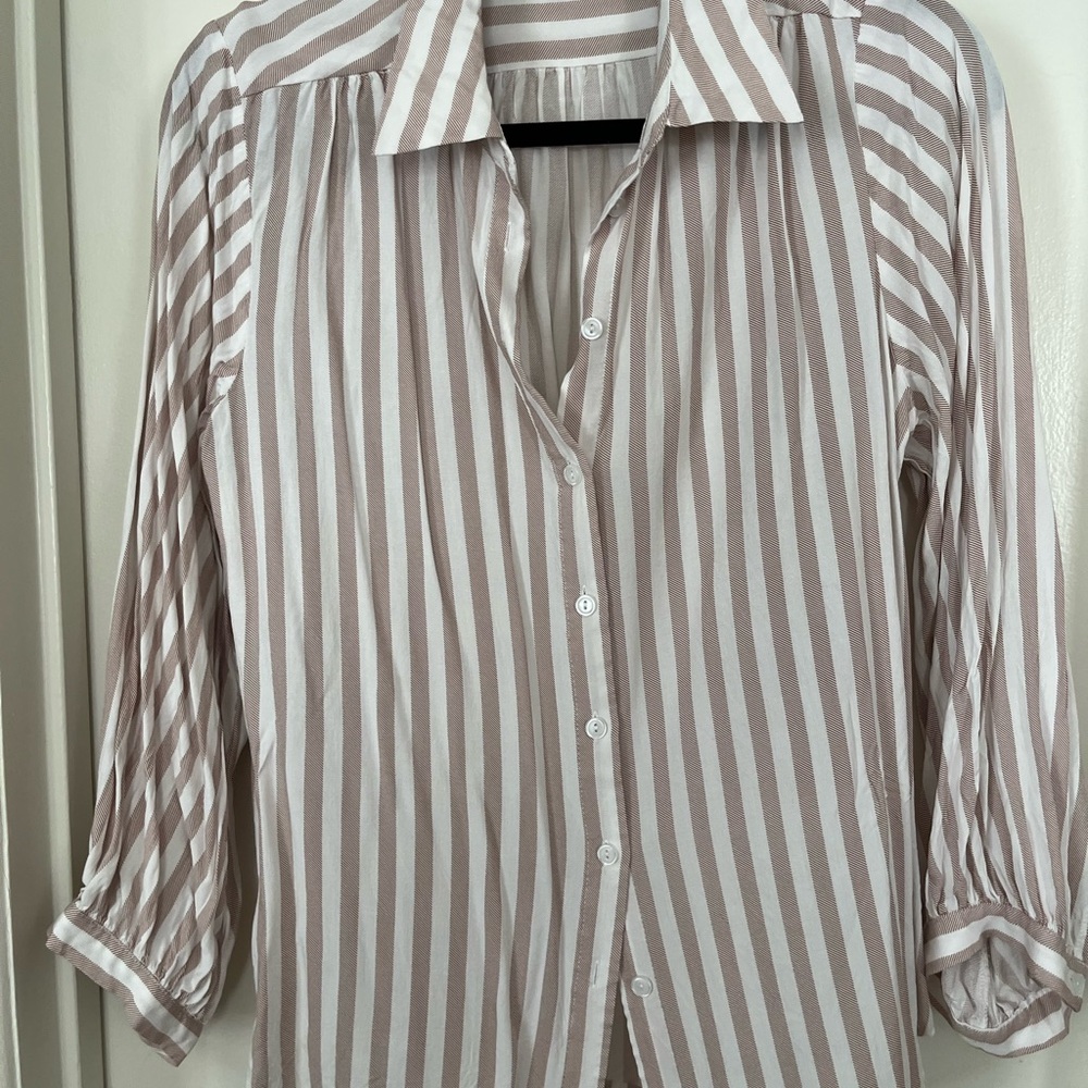 Striped White and Pink Shirt